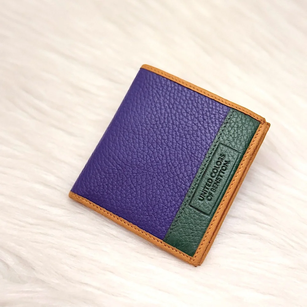 UNITED COLORS OF BENETTON - RED ORANGE YELLOW GREEN BLUE PURPLE BIFOLD WALLET
